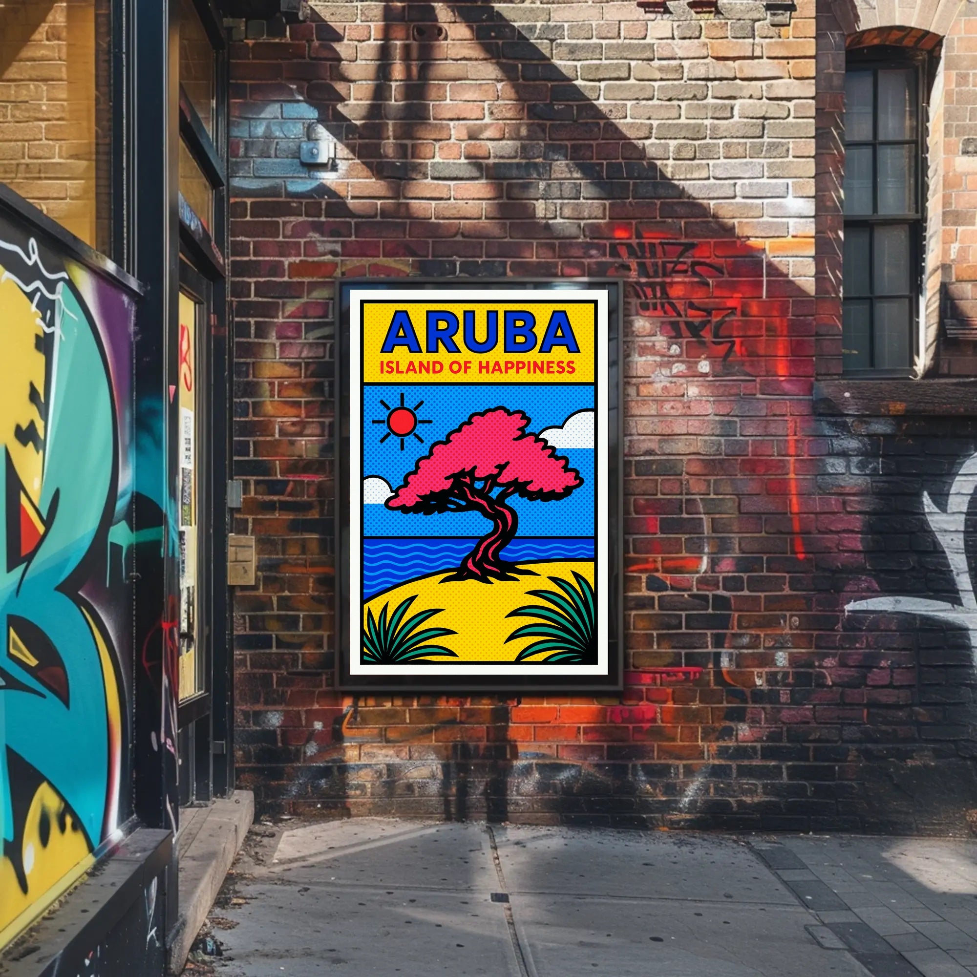 Aruba Island of Happiness Poster PosterGoat