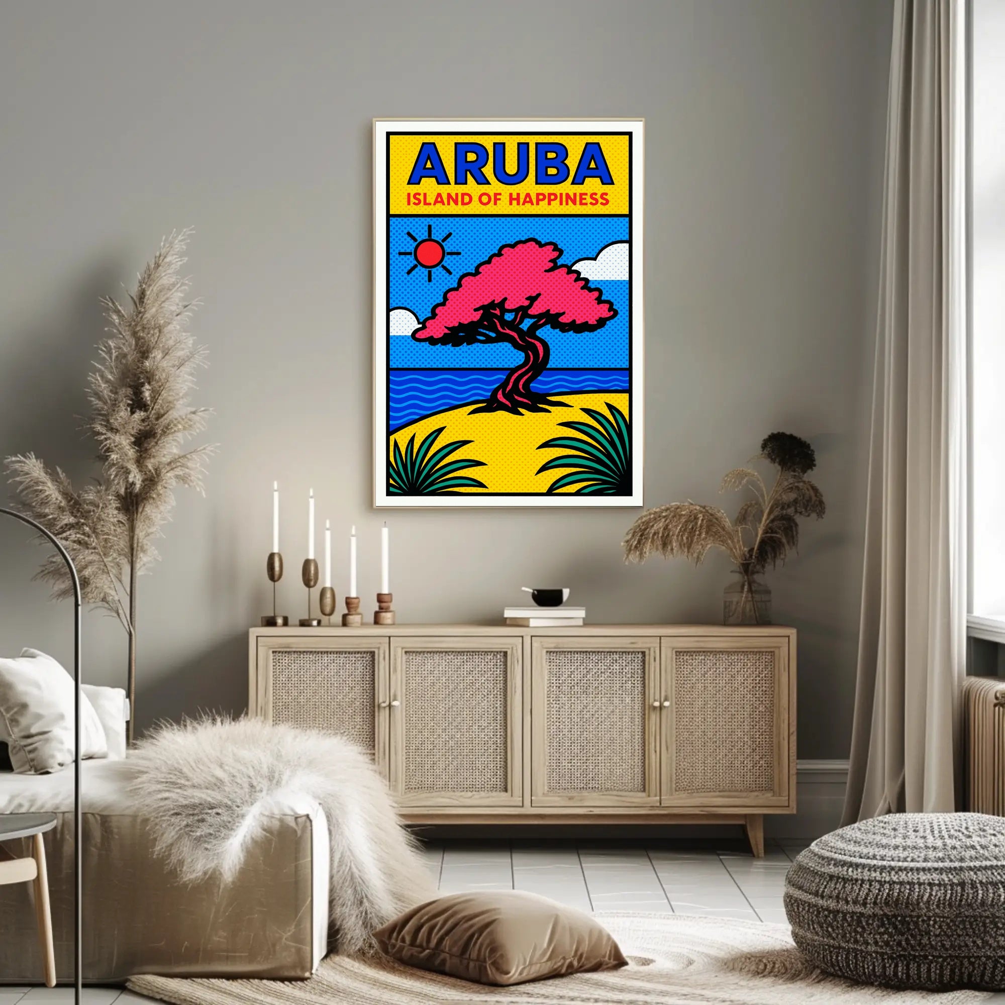 Aruba Island of Happiness Poster PosterGoat