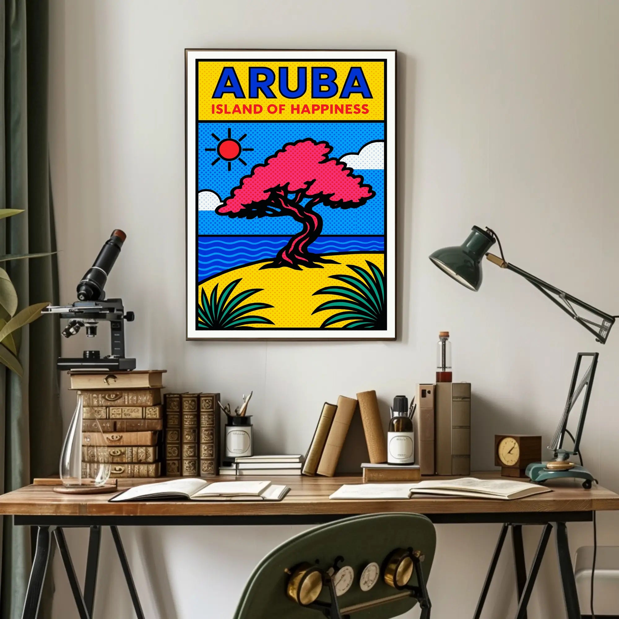 Aruba Island of Happiness Poster PosterGoat