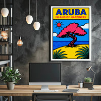 Aruba Island of Happiness Poster PosterGoat