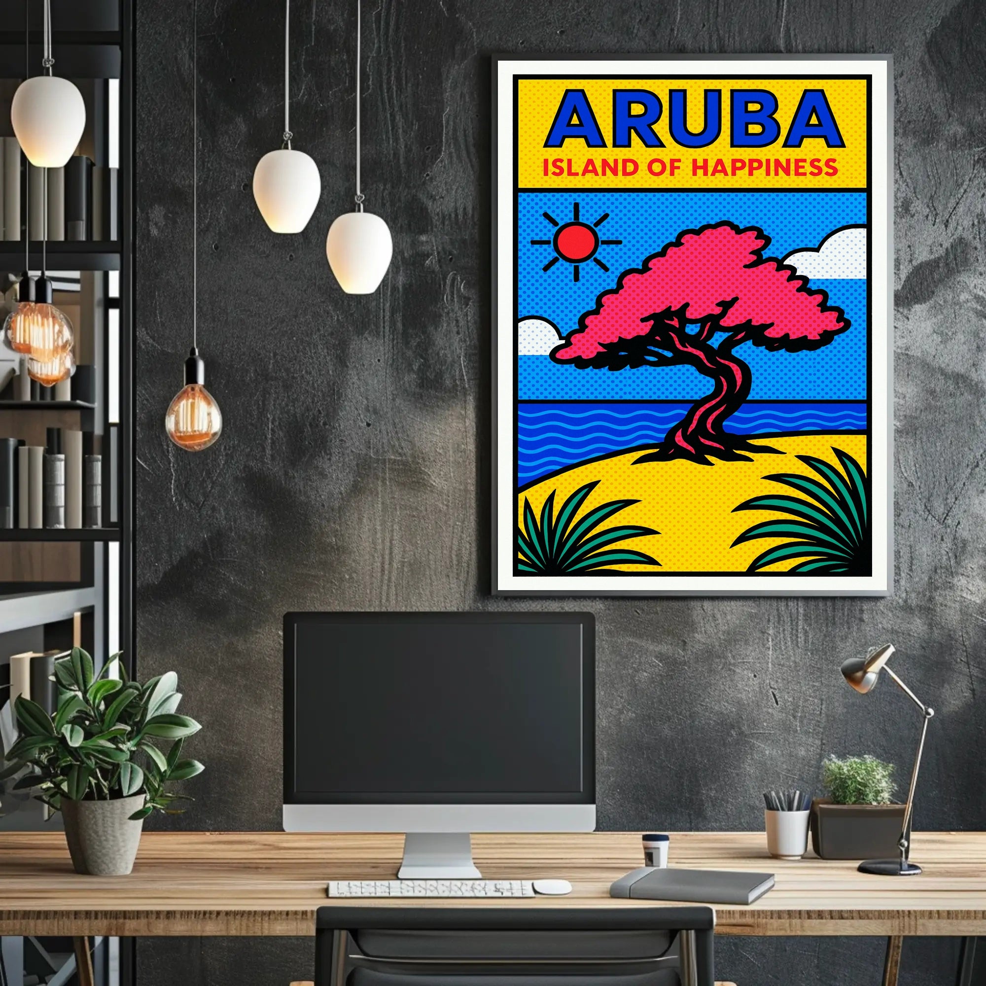 Aruba Island of Happiness Poster PosterGoat