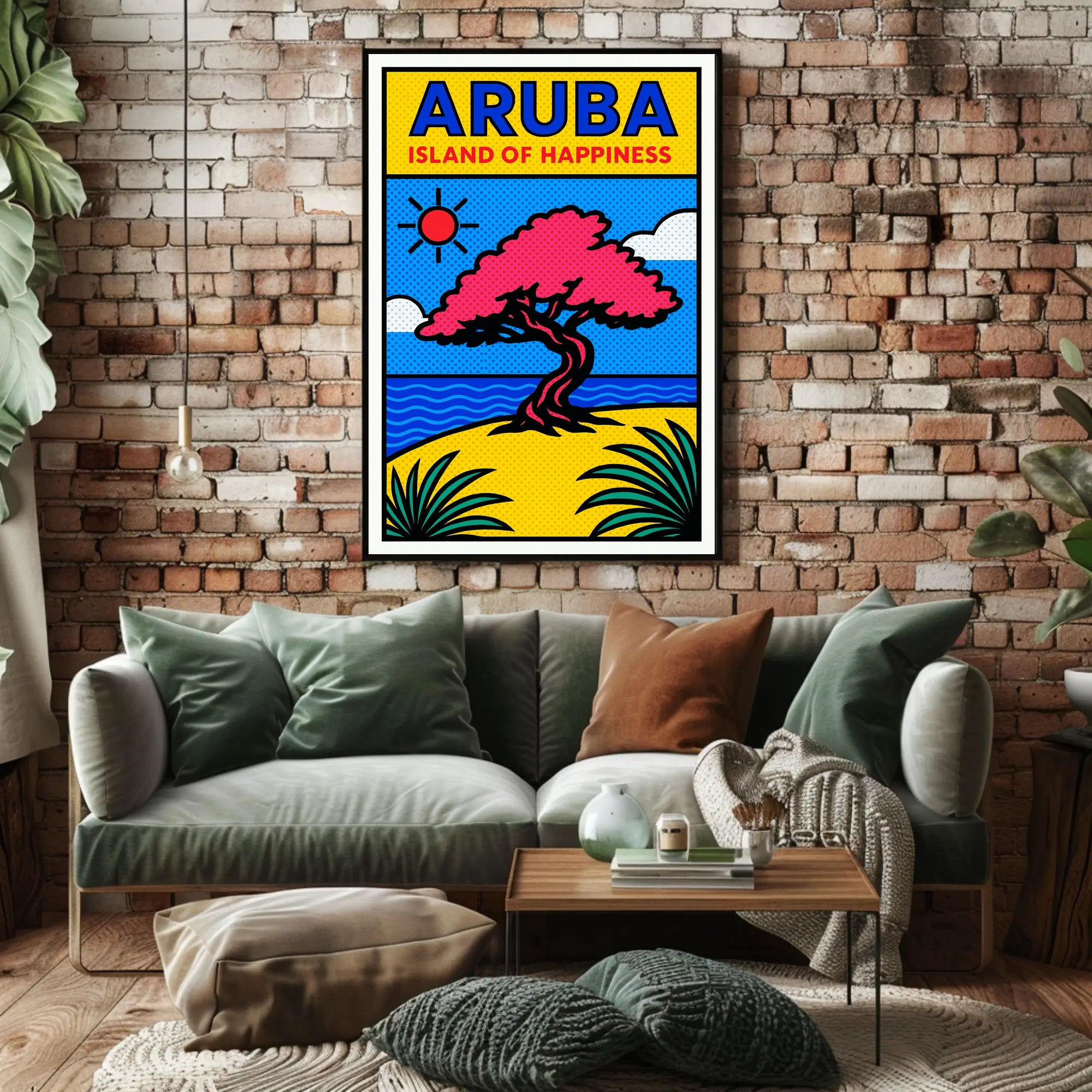 Aruba Island of Happiness Poster PosterGoat