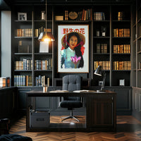 Asian Serenity: Lotus and Traditional Attire Cultural Poster PosterGoat