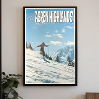 Aspen Ski Adventure: Photorealistic Travel Poster PosterGoat