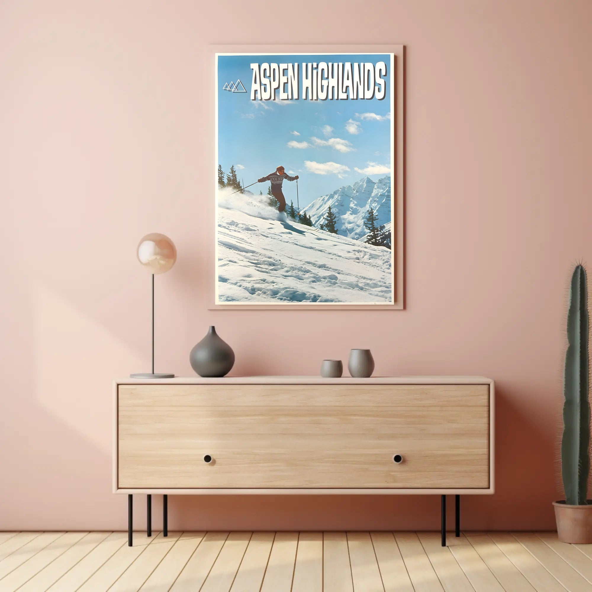 Aspen Ski Adventure: Photorealistic Travel Poster PosterGoat