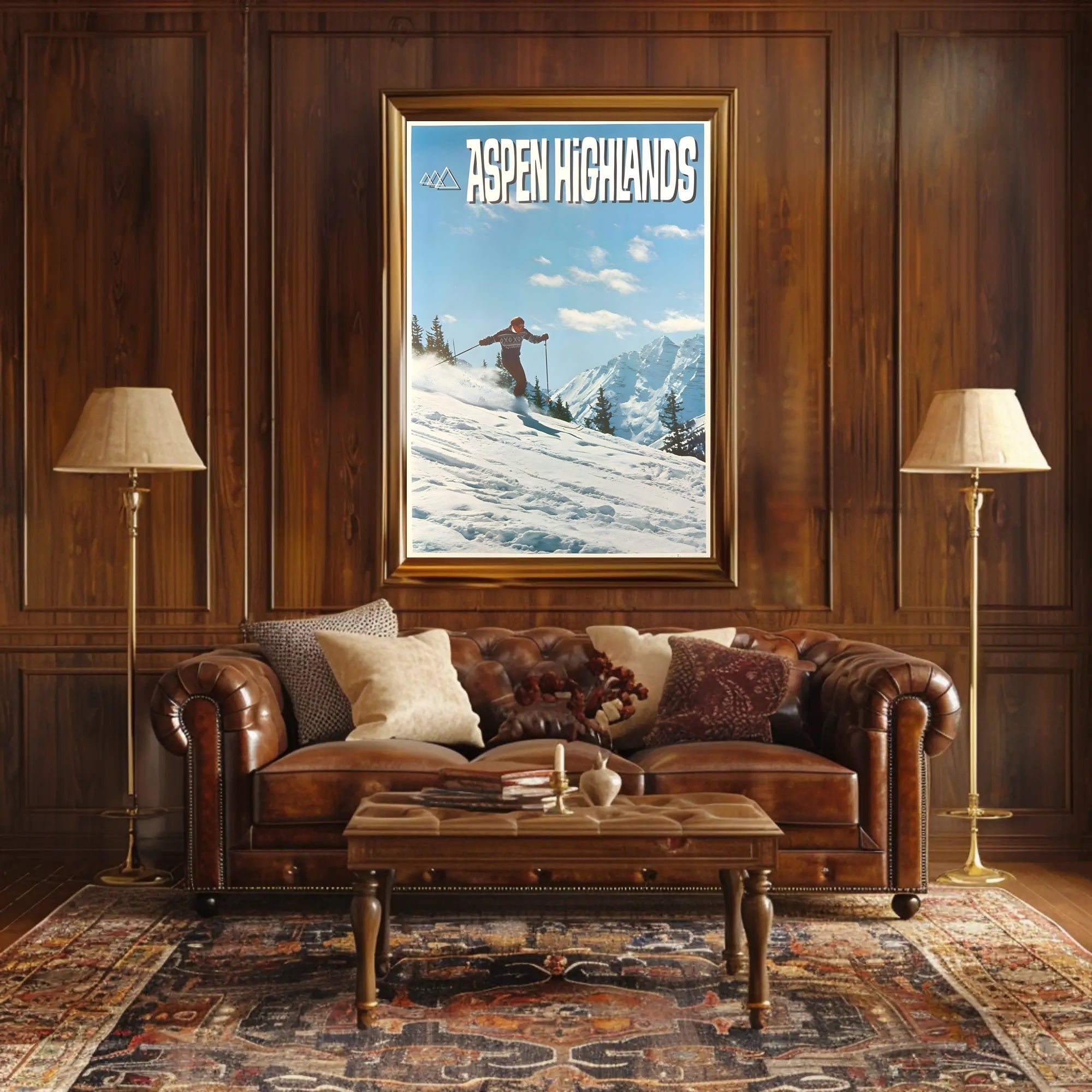 Aspen Ski Adventure: Photorealistic Travel Poster PosterGoat