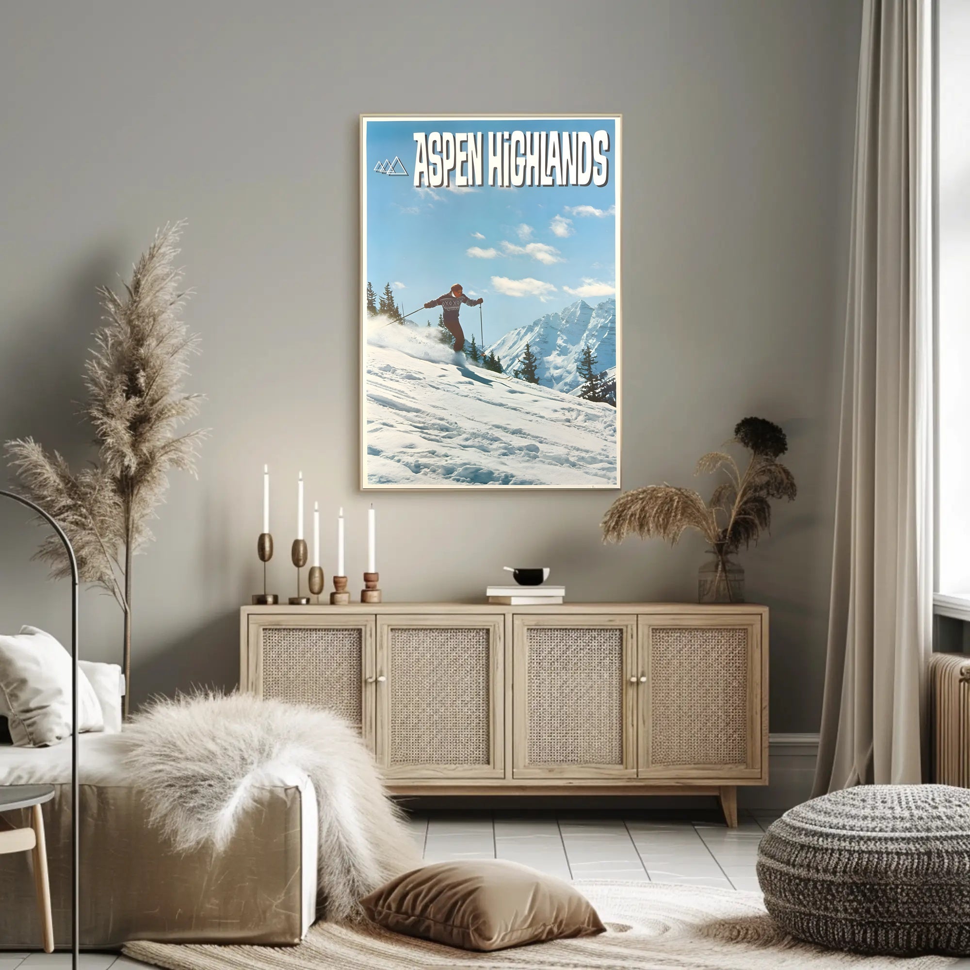 Aspen Ski Adventure: Photorealistic Travel Poster PosterGoat