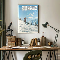 Aspen Ski Adventure: Photorealistic Travel Poster PosterGoat