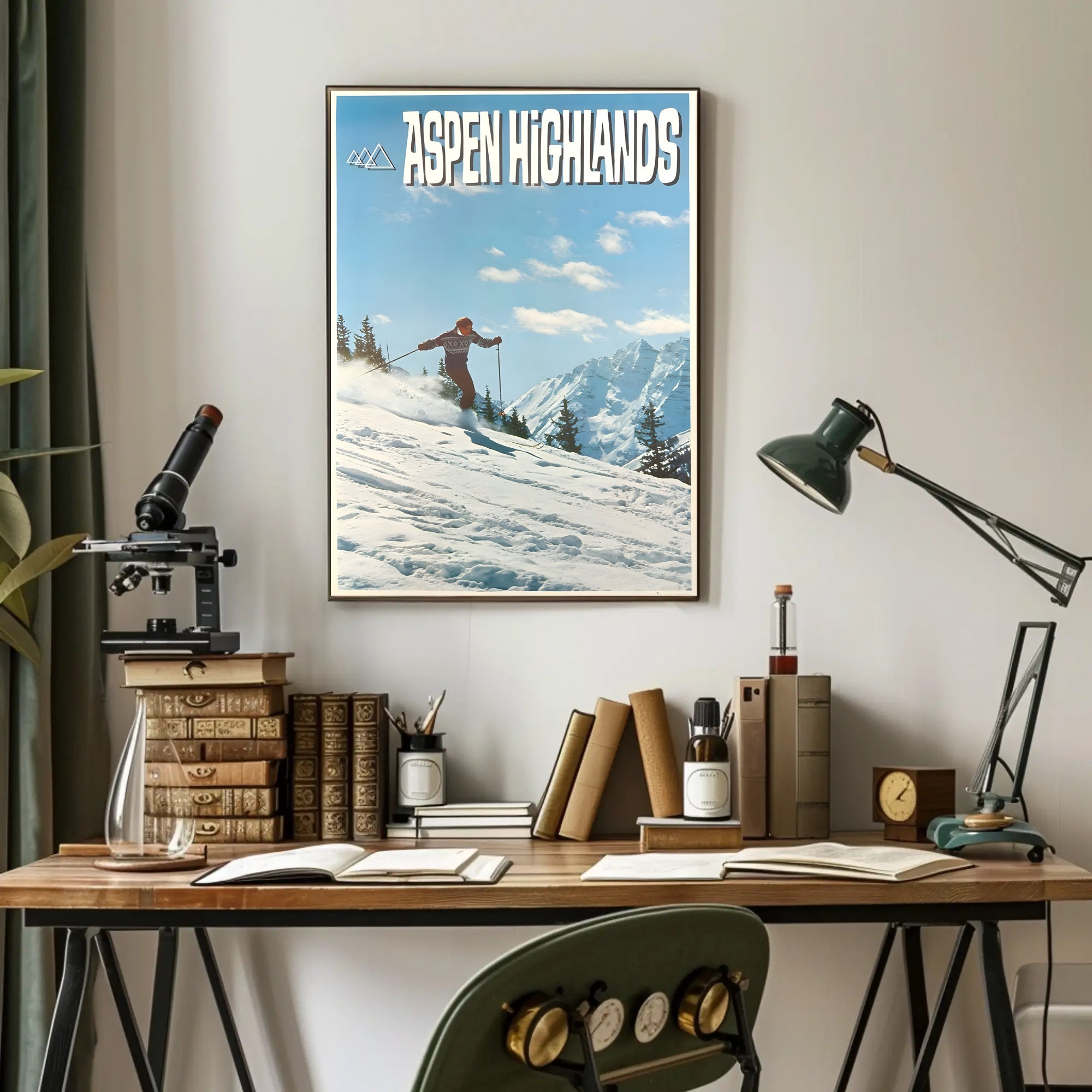 Aspen Ski Adventure: Photorealistic Travel Poster PosterGoat