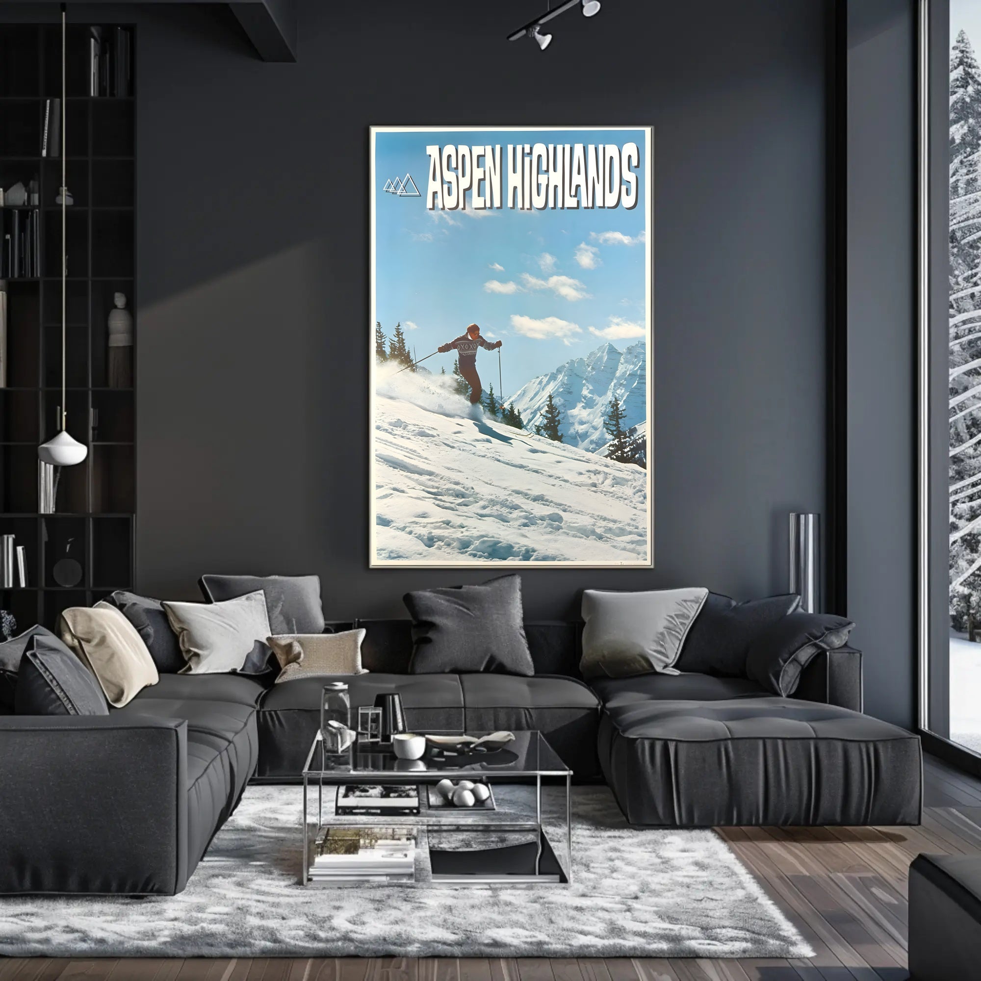 Aspen Ski Adventure: Photorealistic Travel Poster PosterGoat