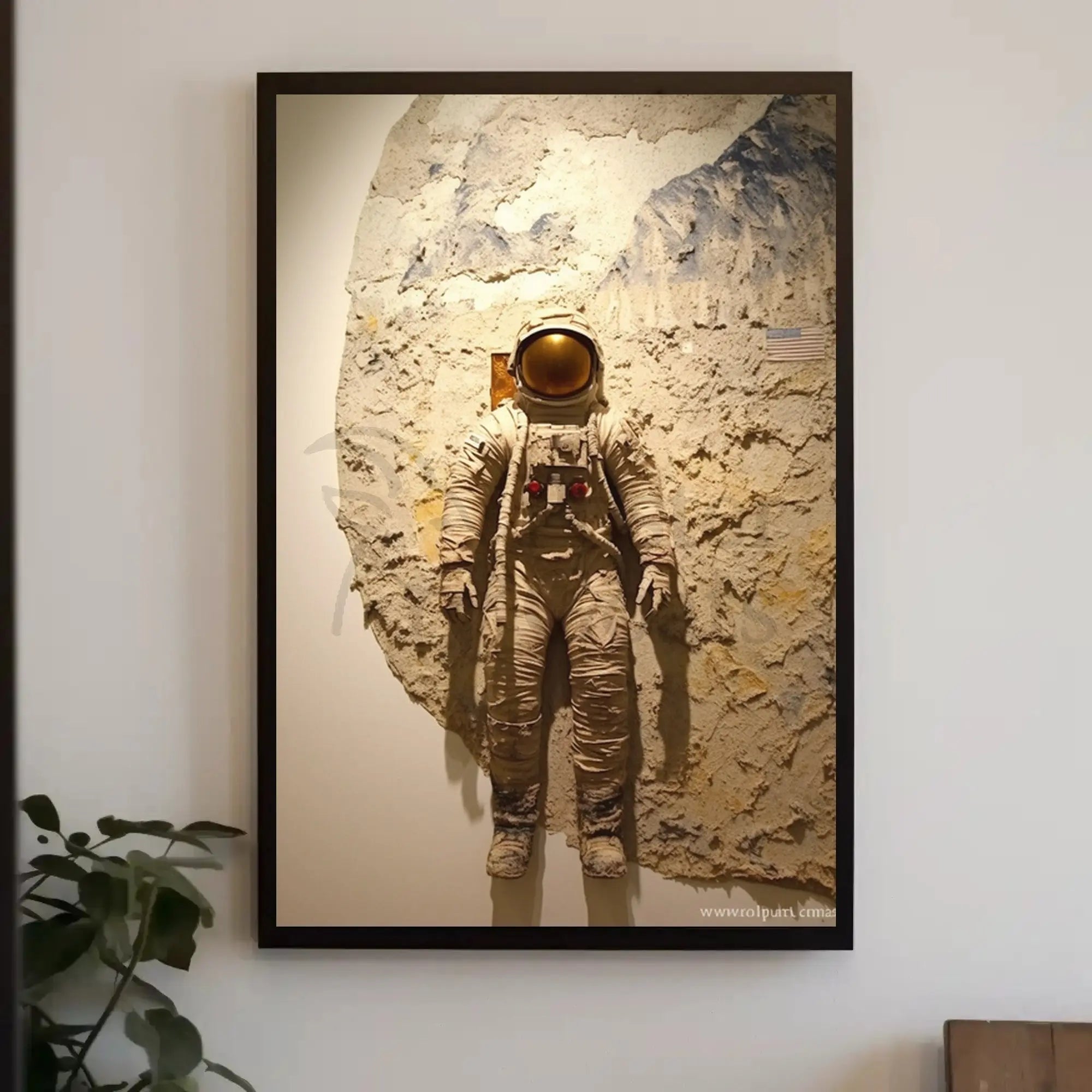 Astronaut Adventure Lunar Exploration Futuristic Sci-Fi Poster PosterGoat