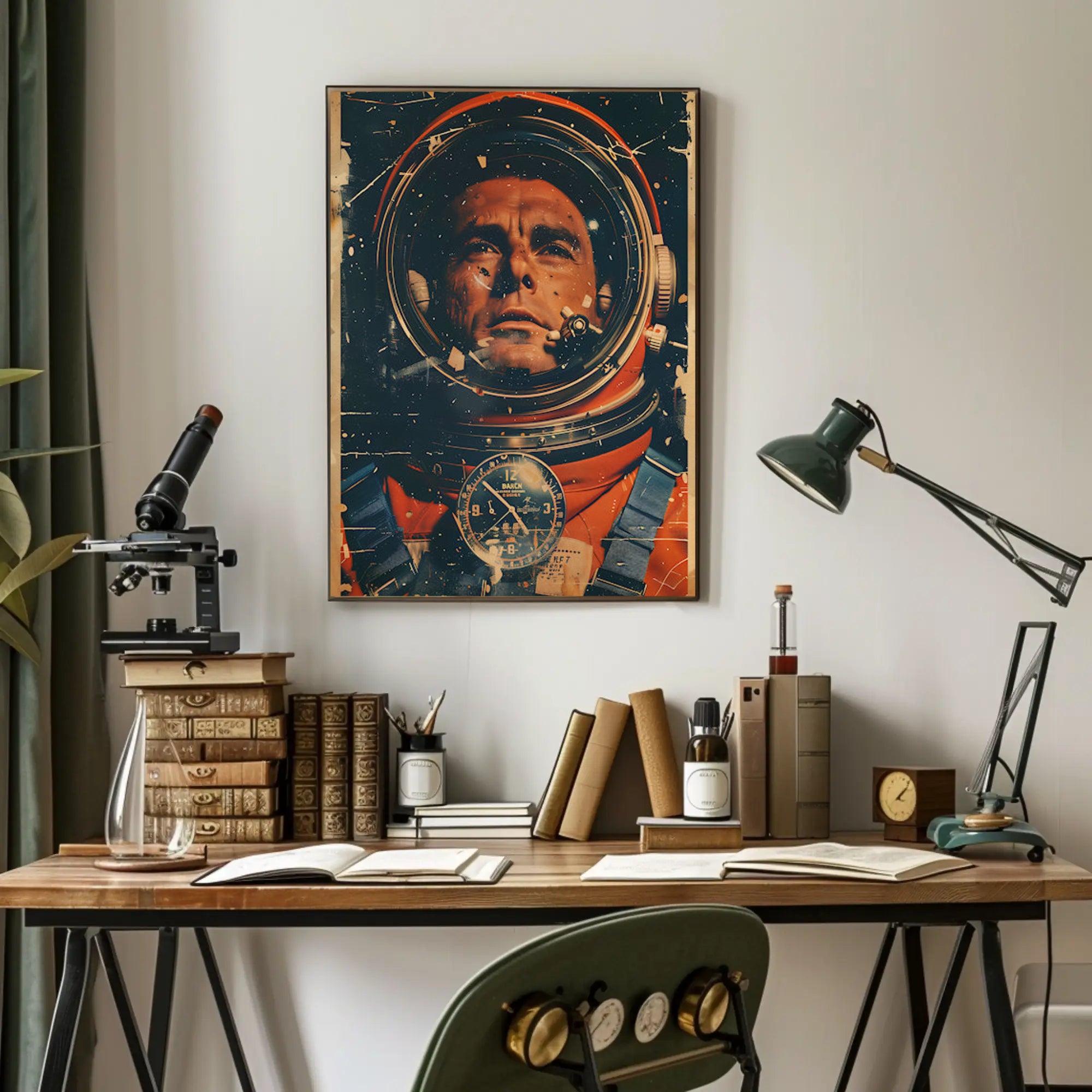 Astronaut Journey Through Time Historical Poster PosterGoat