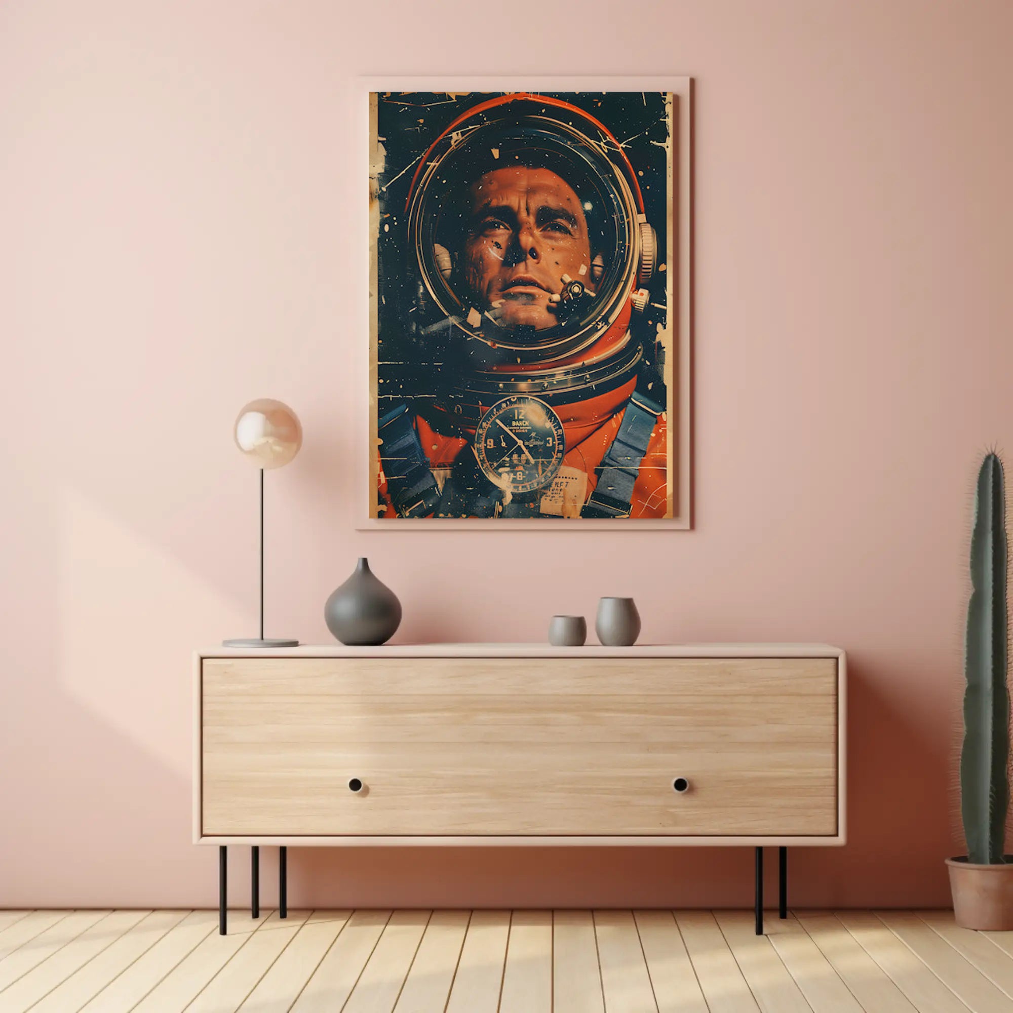 Astronaut Journey Through Time Historical Poster PosterGoat