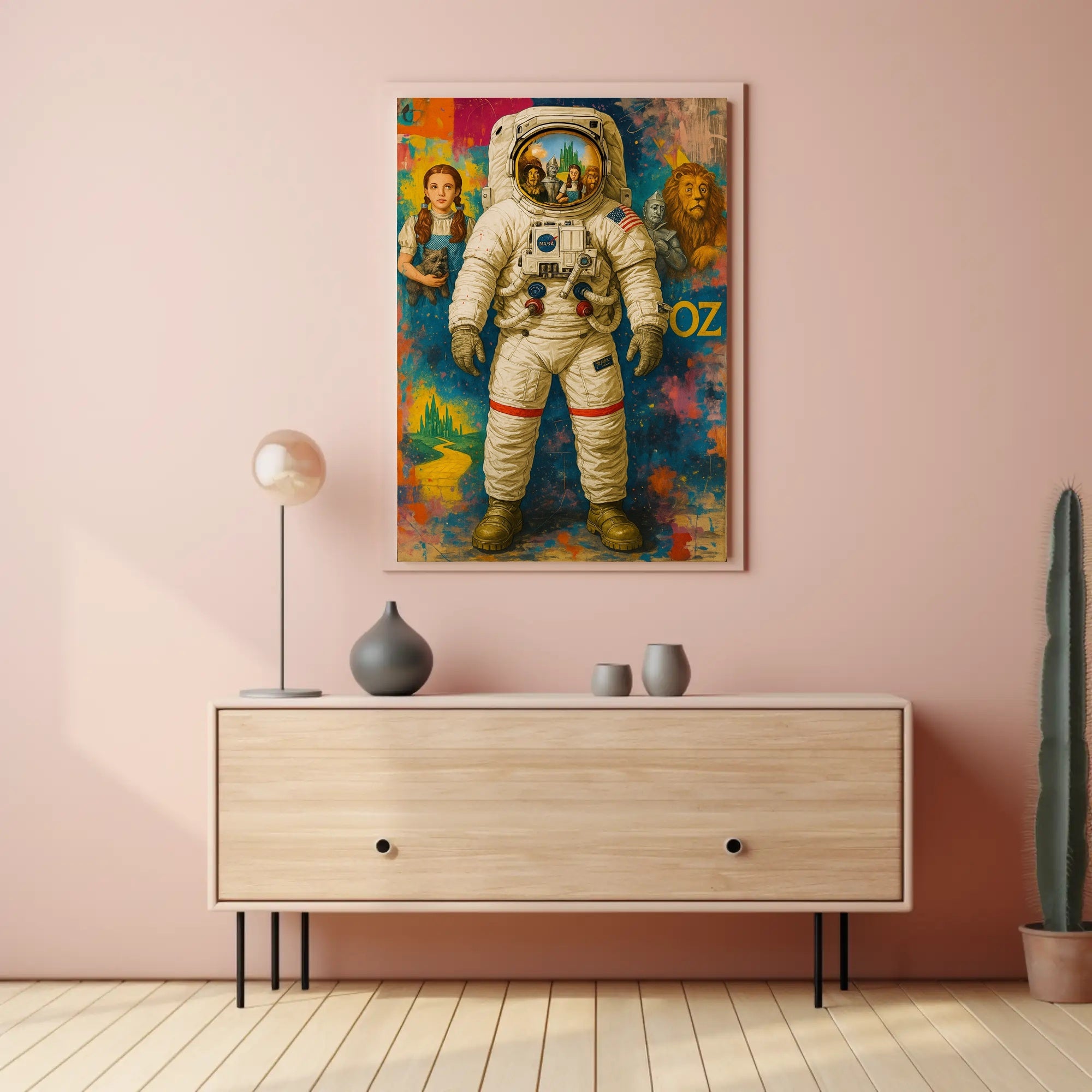 Astronaut Oz Scenes Artistic Pop Culture Poster PosterGoat