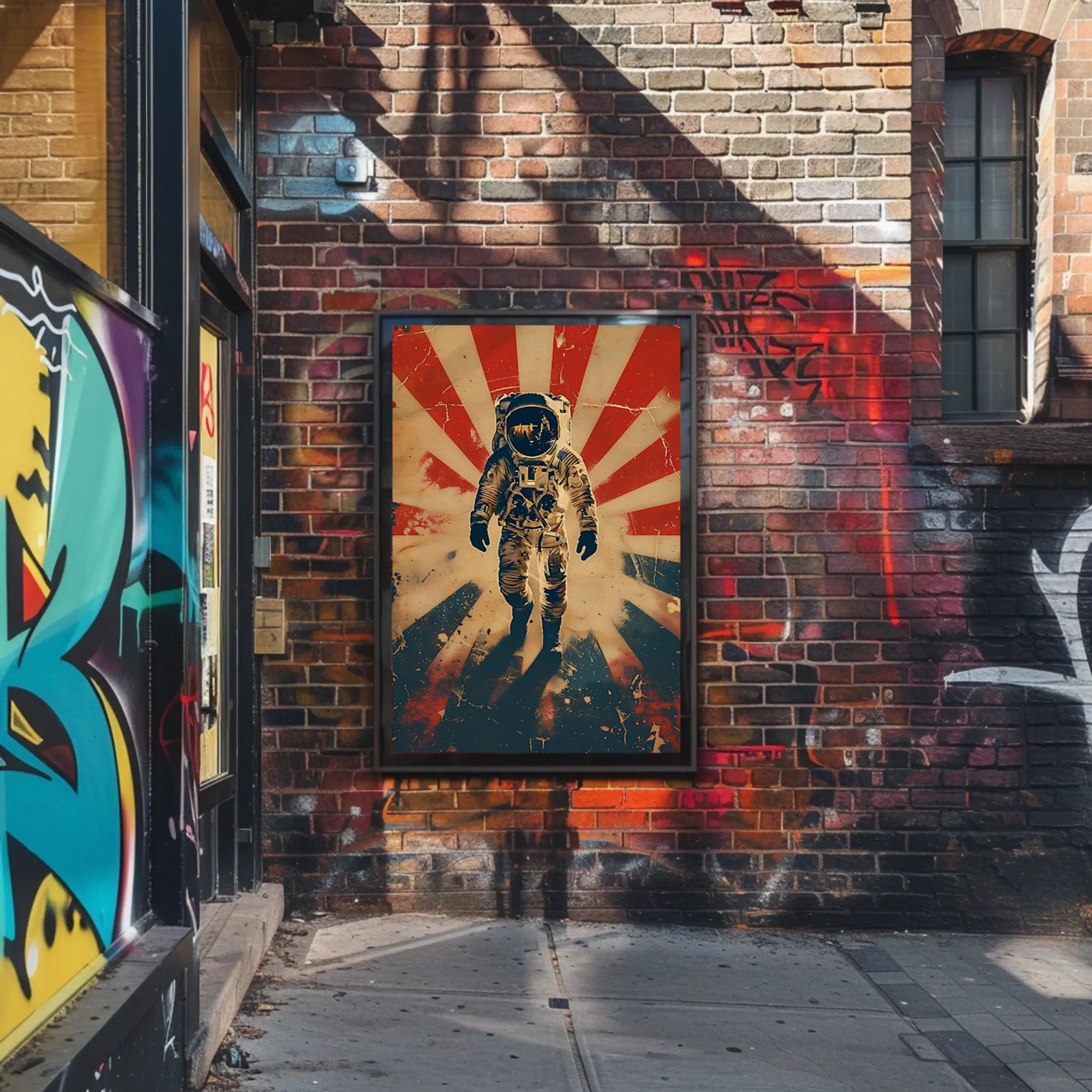 Astronaut Space Exploration Adventure Retro Futuristic Sci-Fi Poster PosterGoat