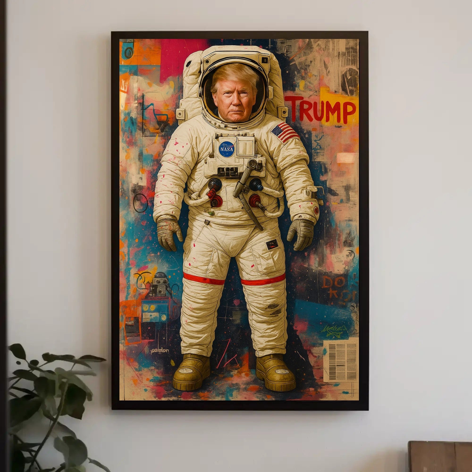 Astronaut Trump Pop-Art Political Propaganda Poster PosterGoat