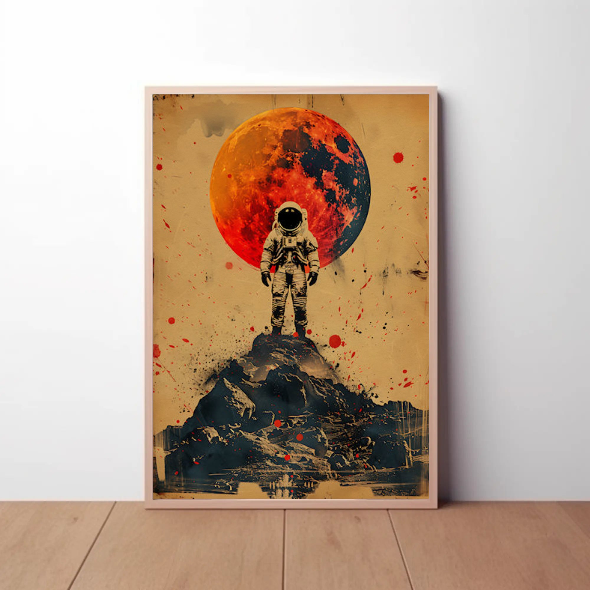 Astronaut on Cosmic Adventure Futuristic Sci-Fi Poster PosterGoat
