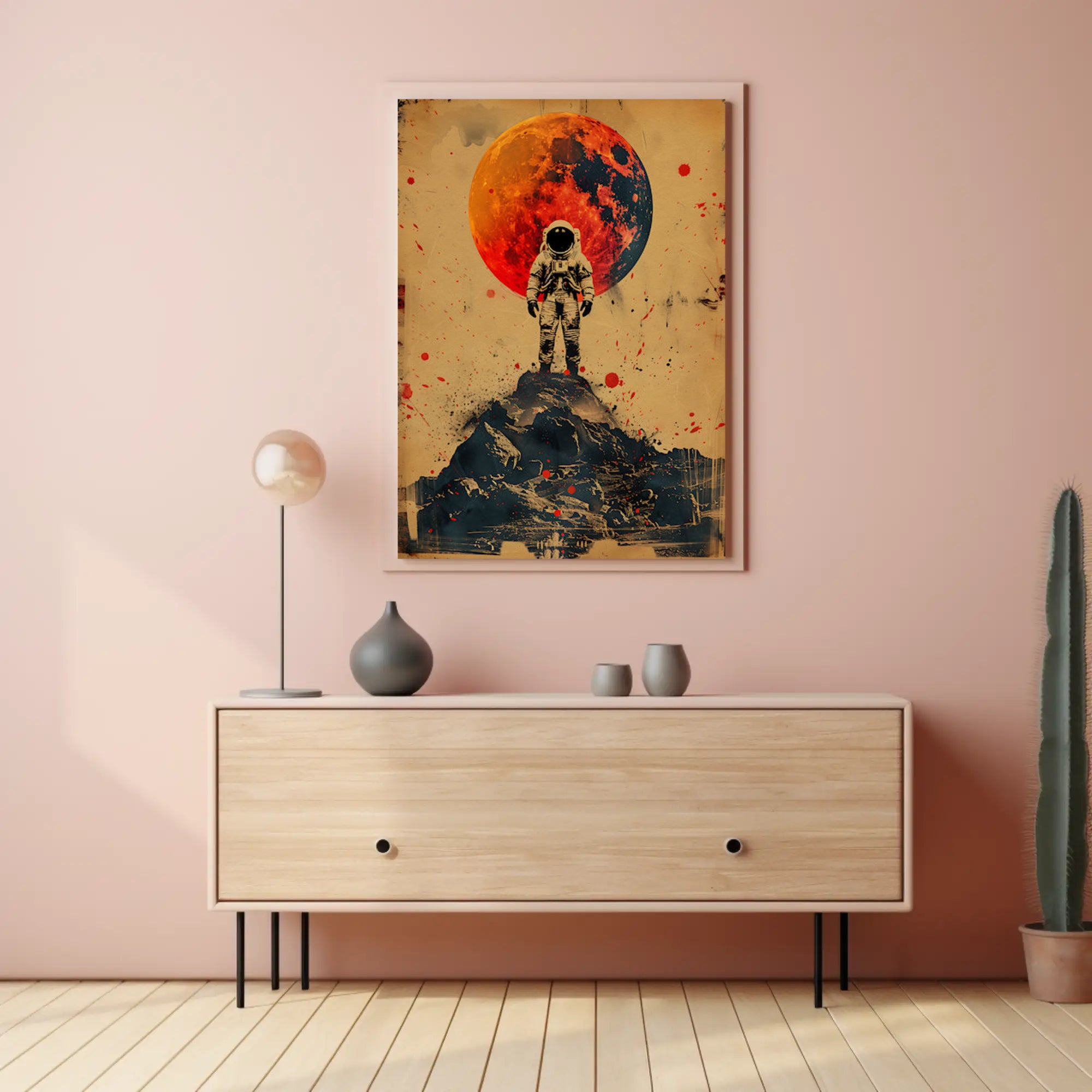 Astronaut on Cosmic Adventure Futuristic Sci-Fi Poster PosterGoat