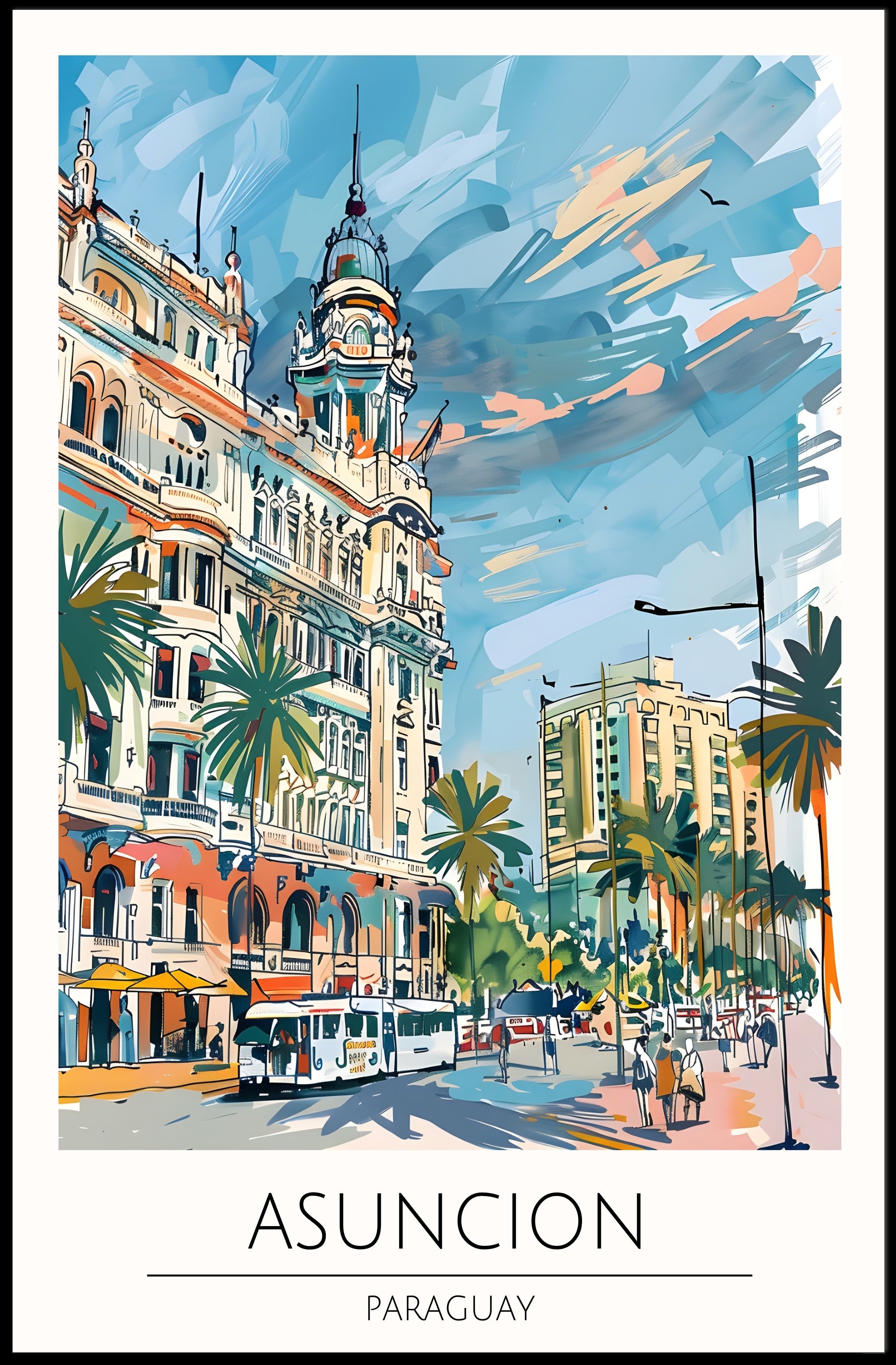 Asuncion Cityscape Poster PosterGoat