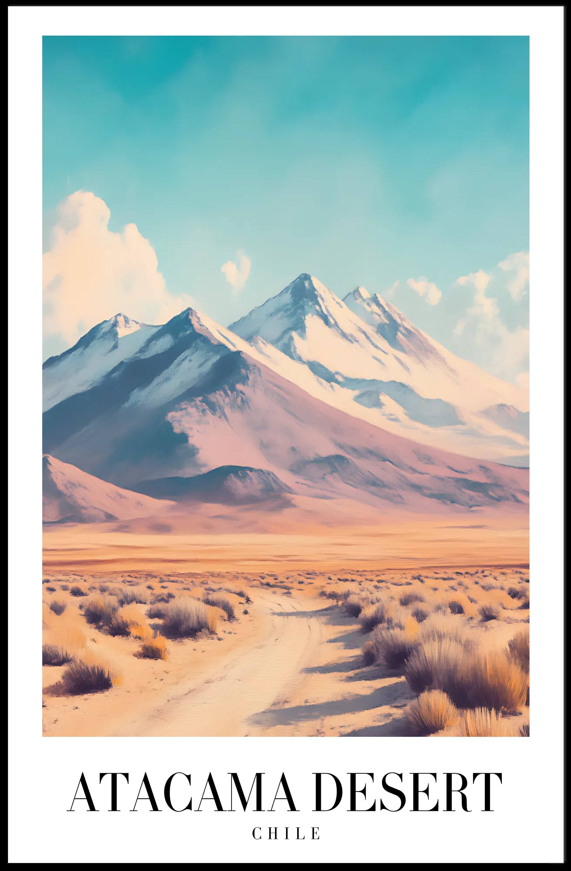 Atacama Desert Photorealistic Travel Poster PosterGoat