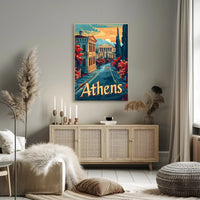 Athens at Sunset Poster PosterGoat