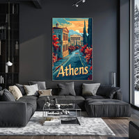 Athens at Sunset Poster PosterGoat