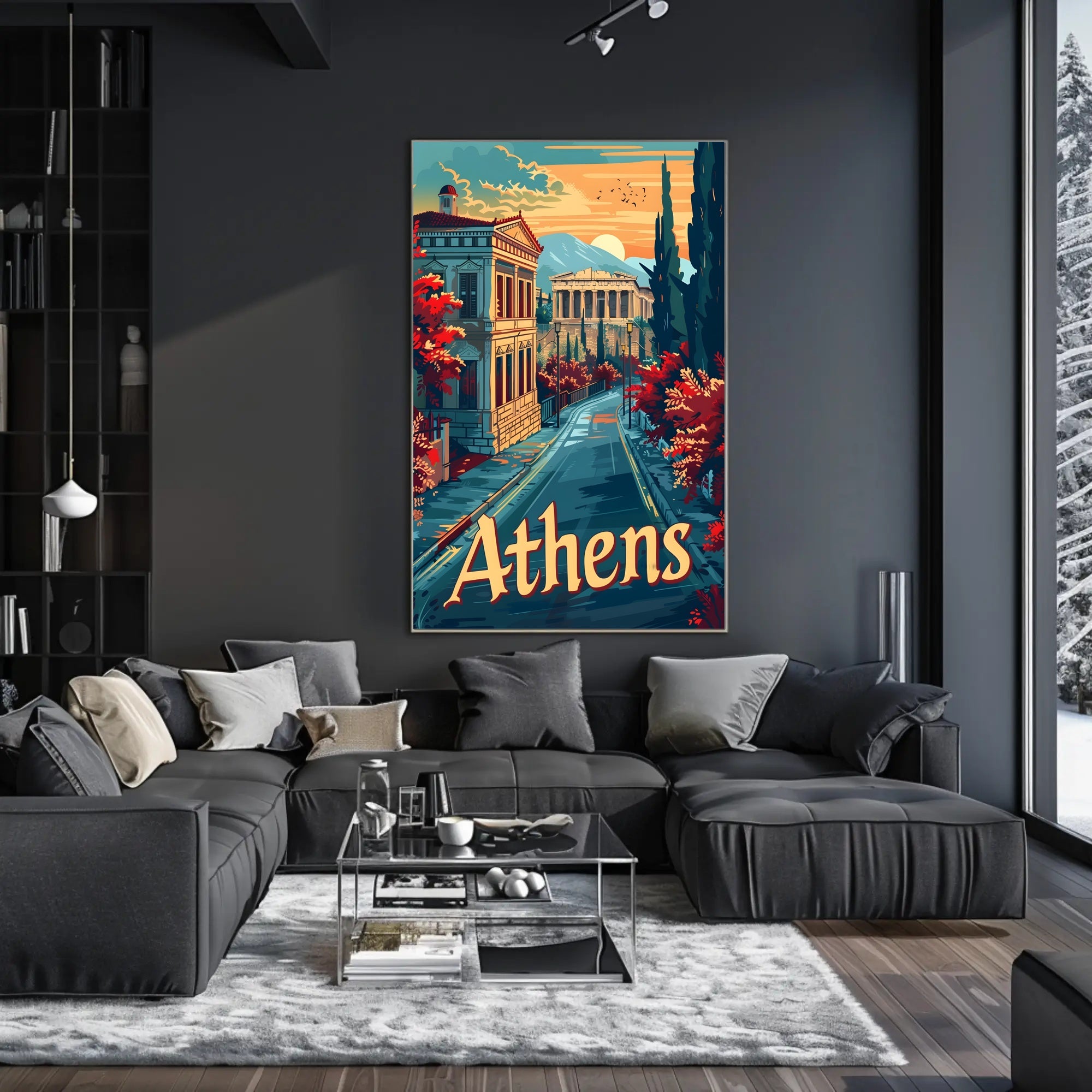 Athens at Sunset Poster PosterGoat