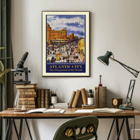Atlantic City Vintage Boardwalk Travel Poster PosterGoat