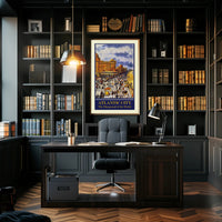 Atlantic City Vintage Boardwalk Travel Poster PosterGoat