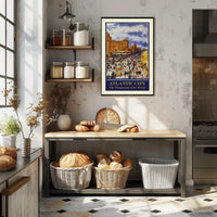 Atlantic City Vintage Boardwalk Travel Poster PosterGoat