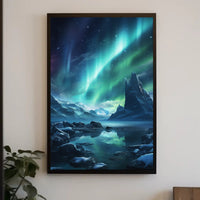 Aurora Borealis Arctic Landscape Art Print - National Park Poster PosterGoat