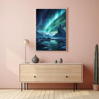 Aurora Borealis Arctic Landscape Art Print - National Park Poster PosterGoat
