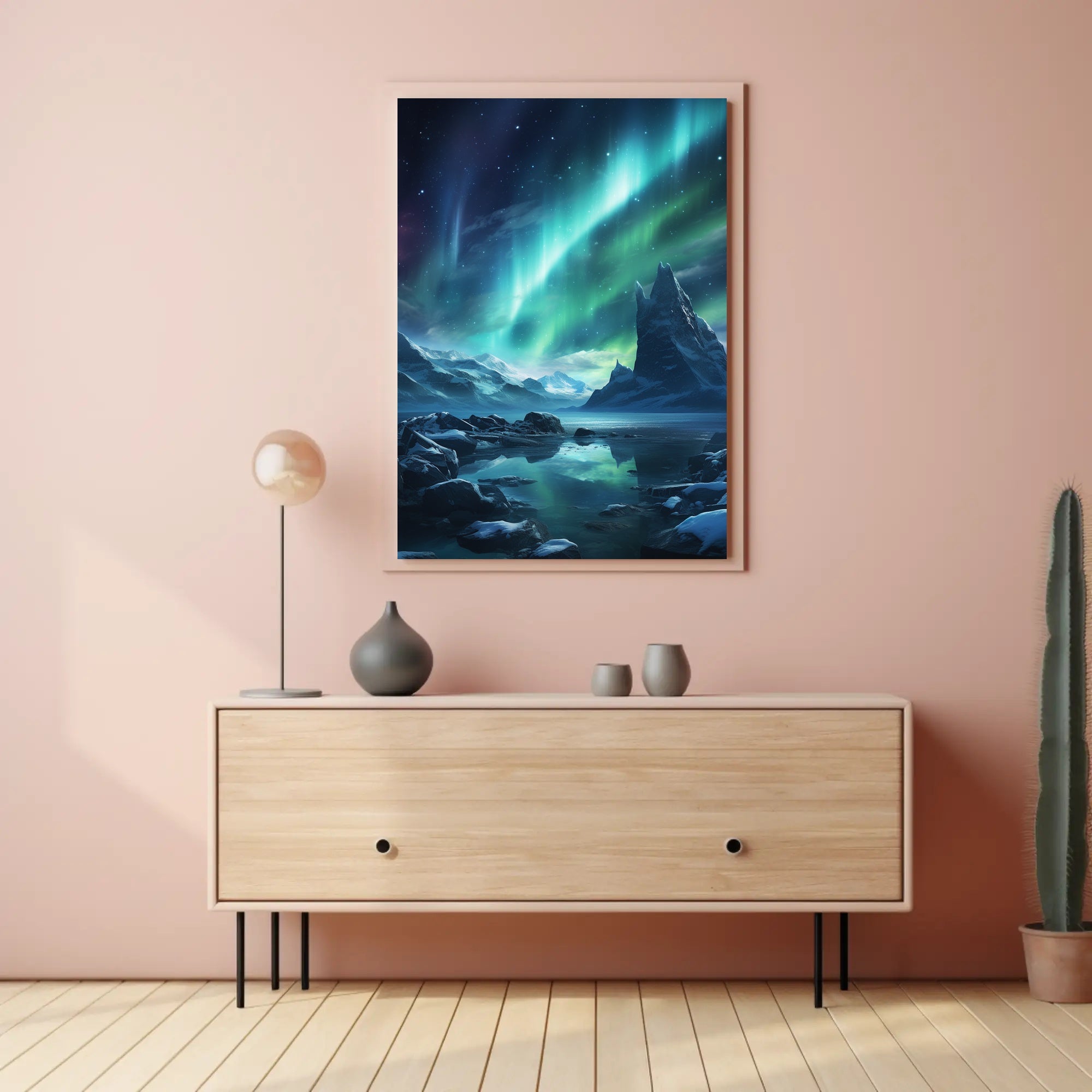 Aurora Borealis Arctic Landscape Art Print - National Park Poster PosterGoat