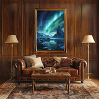 Aurora Borealis Arctic Landscape Art Print - National Park Poster PosterGoat