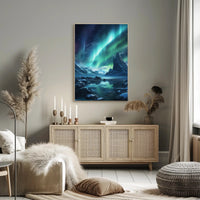 Aurora Borealis Arctic Landscape Art Print - National Park Poster PosterGoat