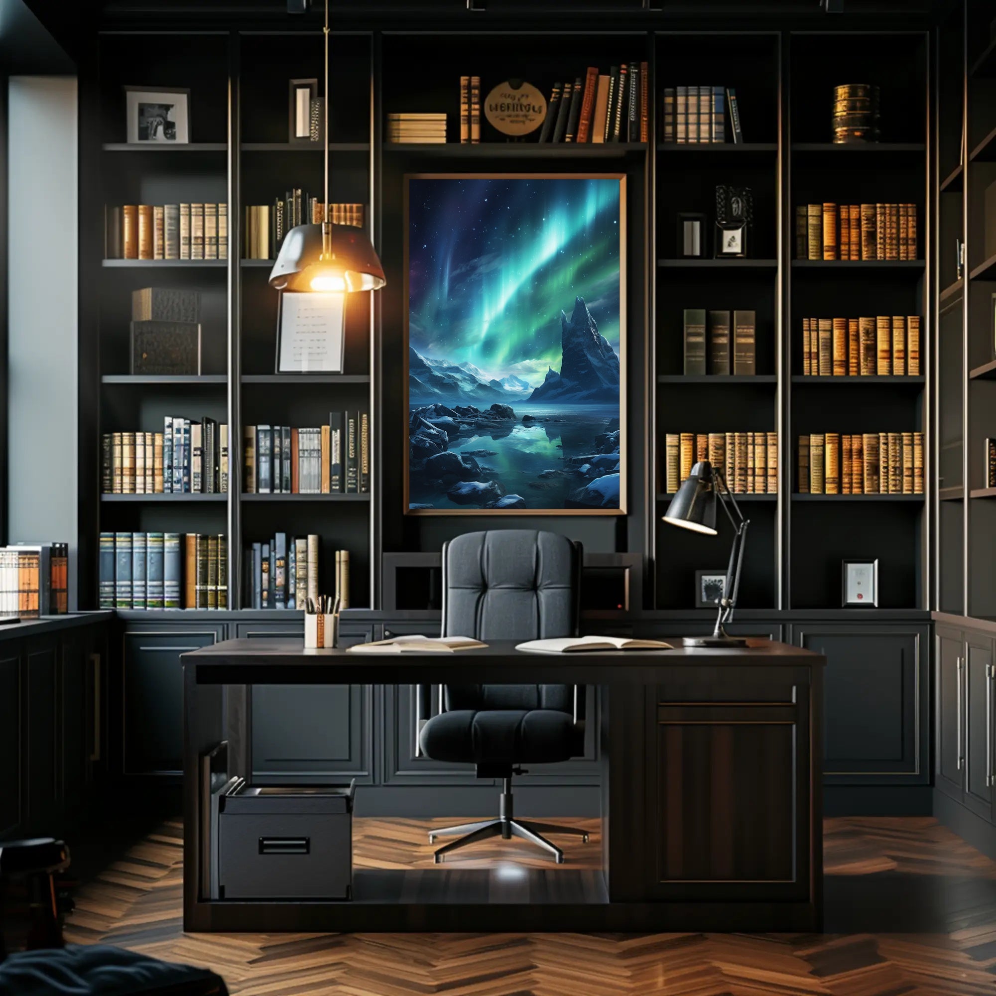 Aurora Borealis Arctic Landscape Art Print - National Park Poster PosterGoat