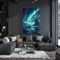 Aurora Borealis Arctic Landscape Art Print - National Park Poster PosterGoat
