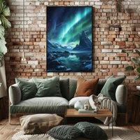 Aurora Borealis Arctic Landscape Art Print - National Park Poster PosterGoat