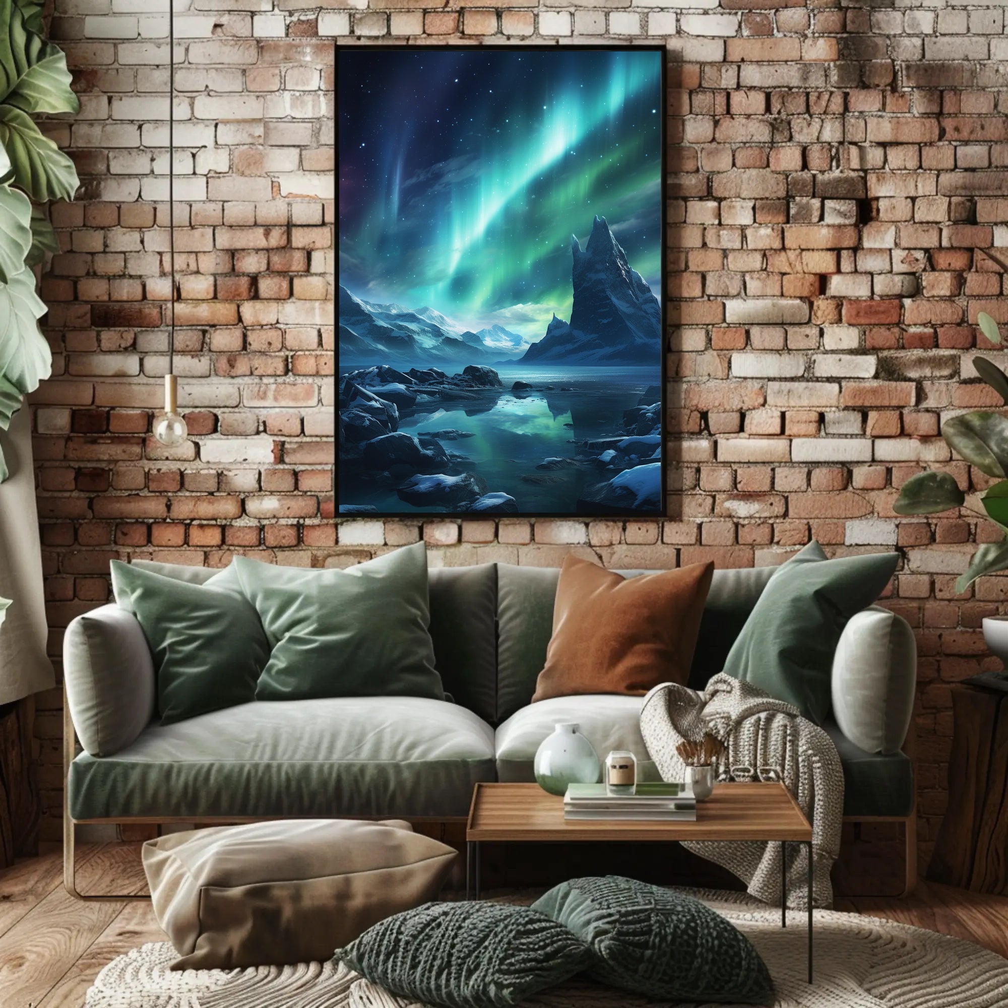 Aurora Borealis Arctic Landscape Art Print - National Park Poster PosterGoat