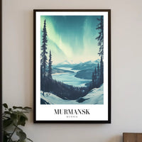 Aurora Over Murmansk Scenic Travel Poster PosterGoat