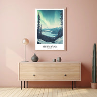 Aurora Over Murmansk Scenic Travel Poster PosterGoat