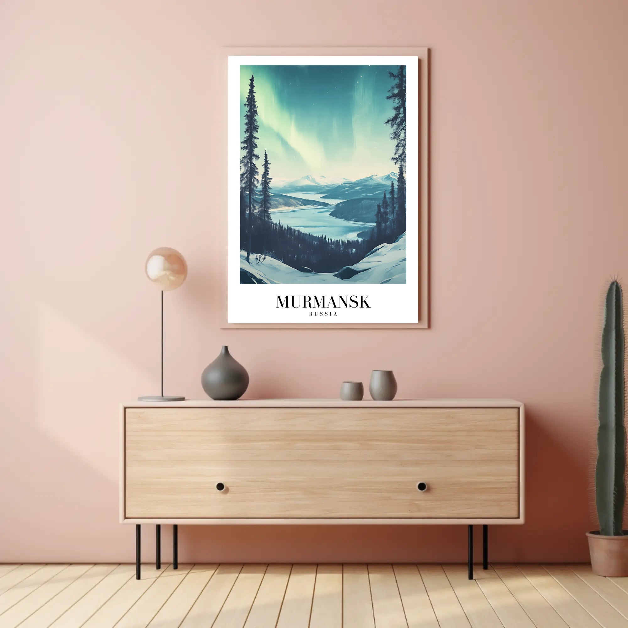 Aurora Over Murmansk Scenic Travel Poster PosterGoat