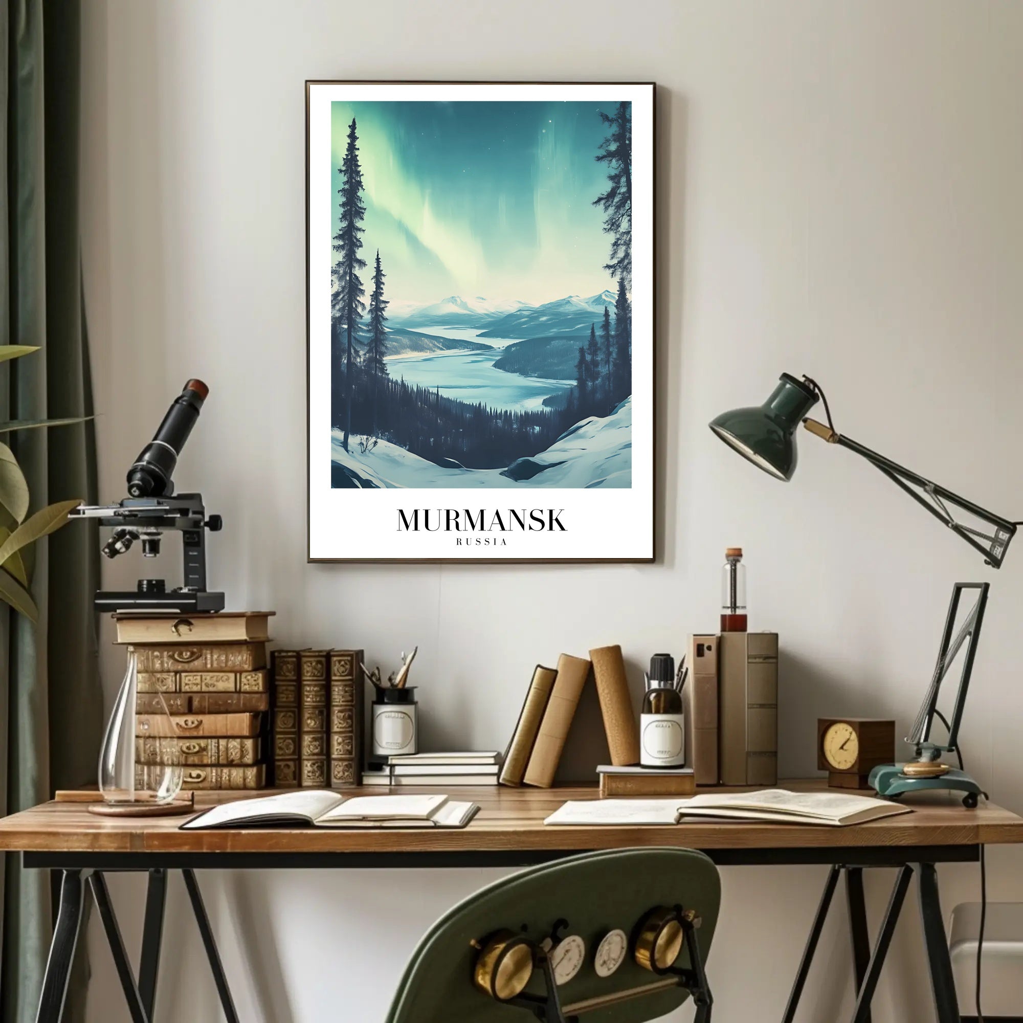 Aurora Over Murmansk Scenic Travel Poster PosterGoat