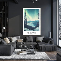 Aurora Over Murmansk Scenic Travel Poster PosterGoat