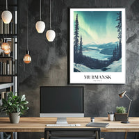 Aurora Over Murmansk Scenic Travel Poster PosterGoat