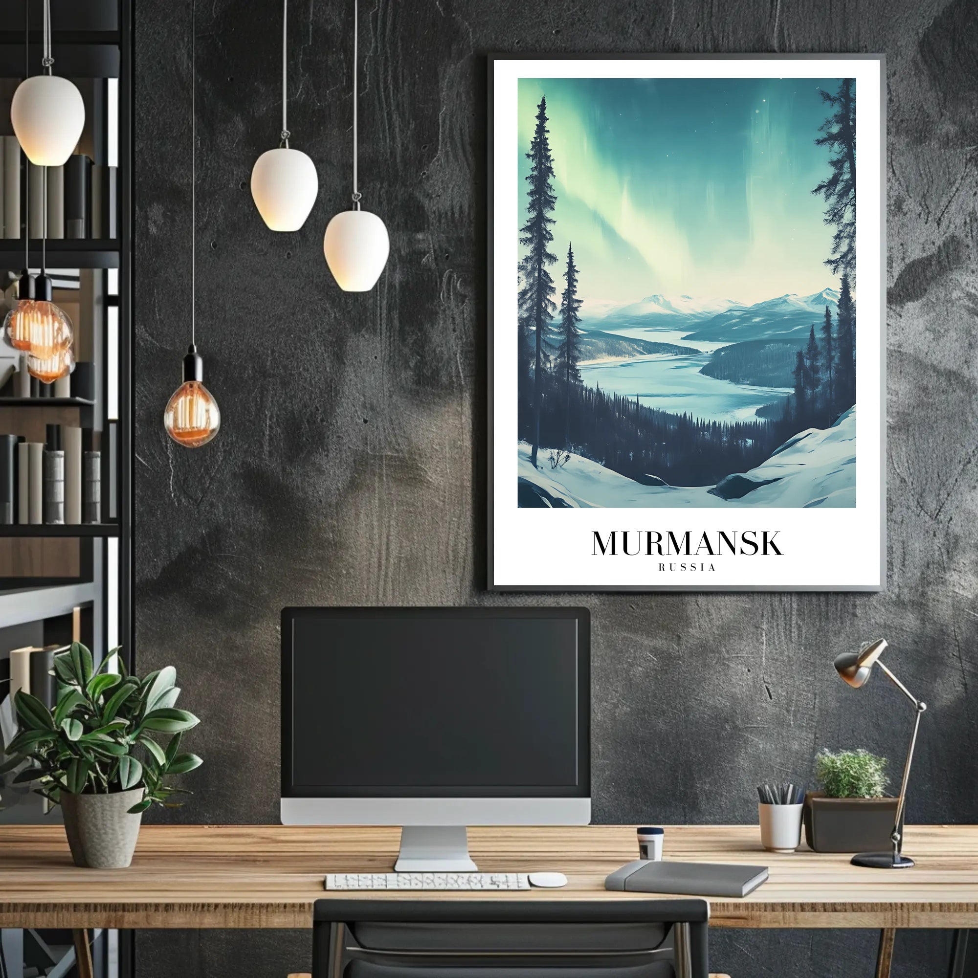 Aurora Over Murmansk Scenic Travel Poster PosterGoat