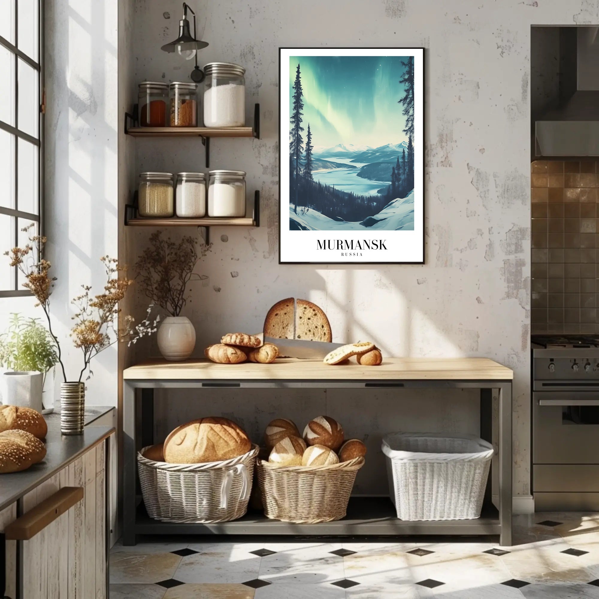 Aurora Over Murmansk Scenic Travel Poster PosterGoat