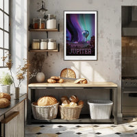 Auroras of Jupiter Exploration Futuristic Sci-Fi Poster PosterGoat