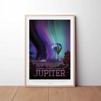 Auroras of Jupiter Exploration Futuristic Sci-Fi Poster PosterGoat