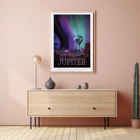 Auroras of Jupiter Exploration Futuristic Sci-Fi Poster PosterGoat